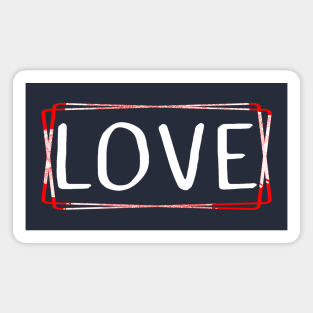 Love typography design Magnet